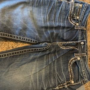 Miss me jeans , good condition, a bit of fraying at cuff.